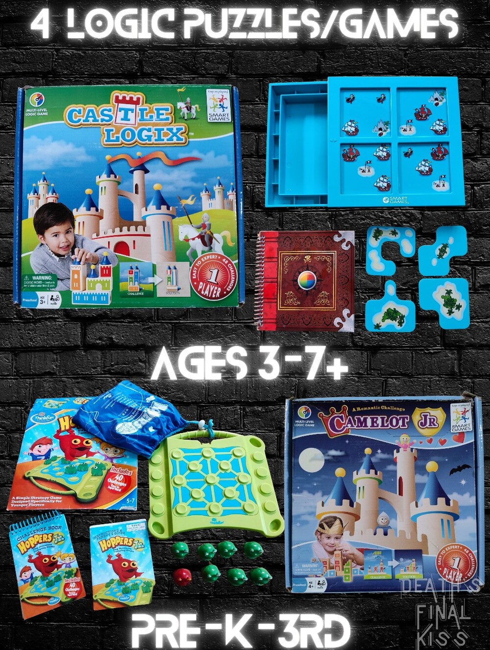 4x Smart Games ThinkFun Preschool Elementary Logic Games Pirates Castles Frogs
